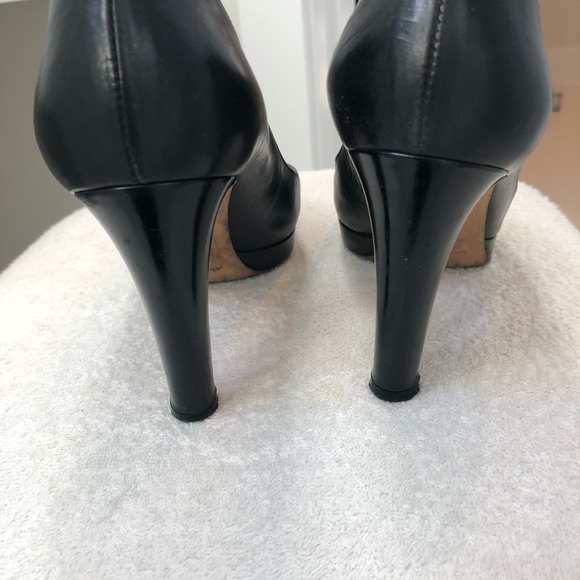 Sergio Rossi soft black leather platform pump - Picture 4 of 5